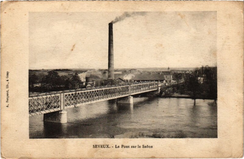 Carte postale ancienne Seveux Le Pont sur la Saone
