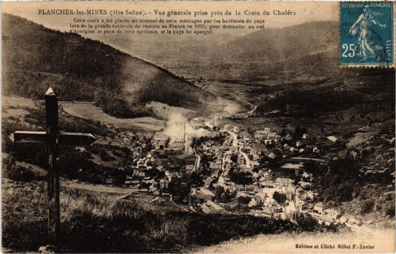 Carte postale ancienne Plancher-les-Mines vue generale à Plancher-les-Mines
