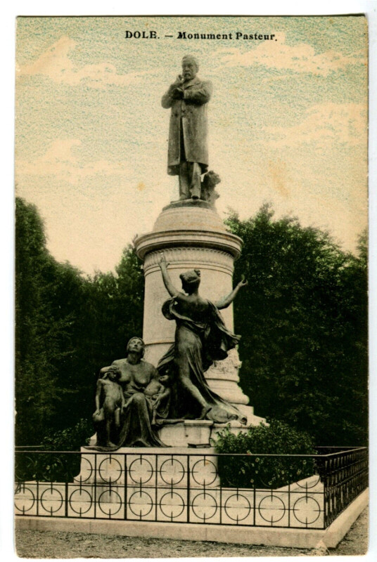 Carte postale ancienne Jura Dole Monument de  Pasteur