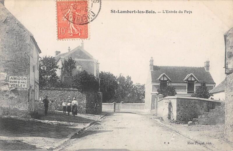 Carte postale ancienne Saint Lambert Les Bois - L'Entree Du Pays à Saint-Lambert