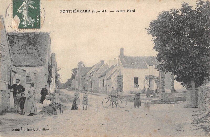 Carte postale ancienne Ponthevrard Centre Nord
