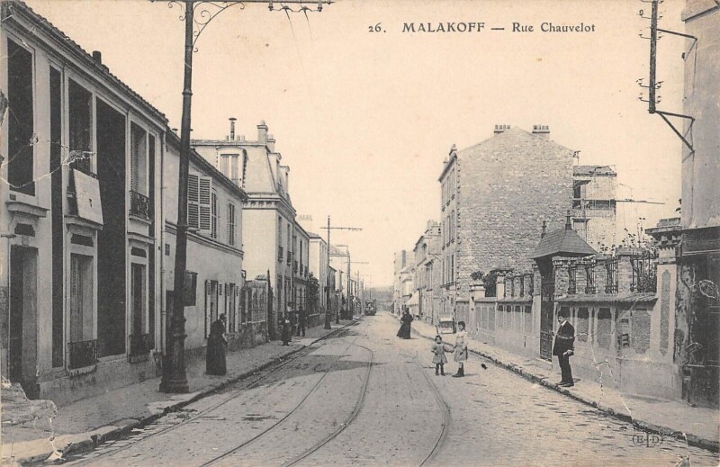 Carte postale ancienne Malakoff - Rue Chauvelot à Malakoff