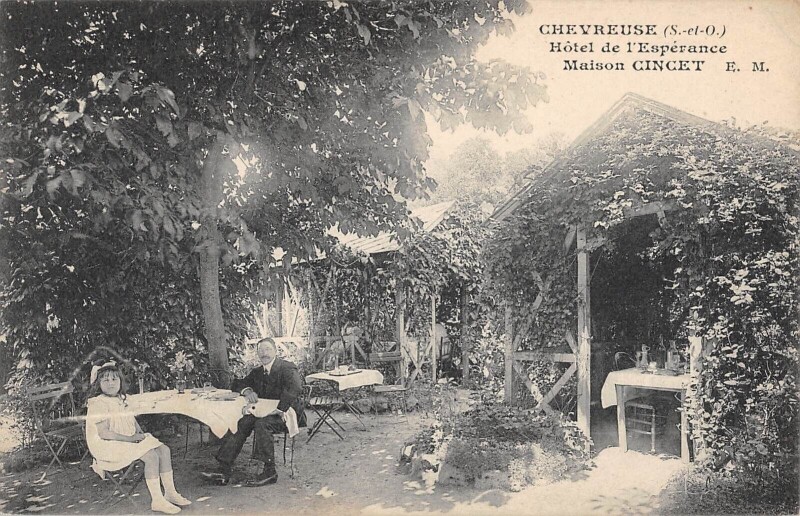 Carte postale ancienne Chevreuse - Hotel De L'Esperance - Maison Cincet à Chevreuse