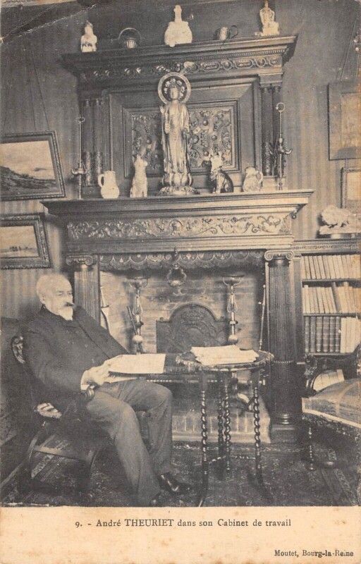 Carte postale ancienne De Bourg La Reine - Andre Theuriet Dans Son Cabinet De Travail - Poete à Bourg-la-Reine