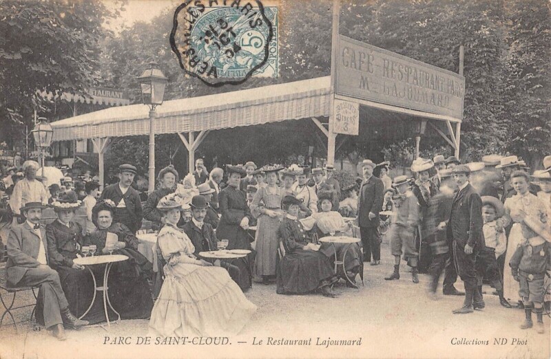 Carte postale ancienne Parc De Saint Cloud / Le Restaurant Lajoumard à Saint-Cloud