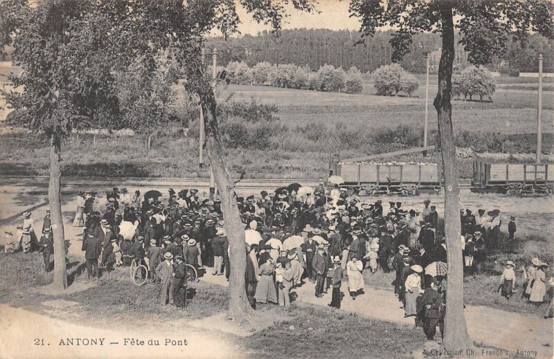 Carte postale ancienne Antony - Fete Du Pont - Wagon à Antony