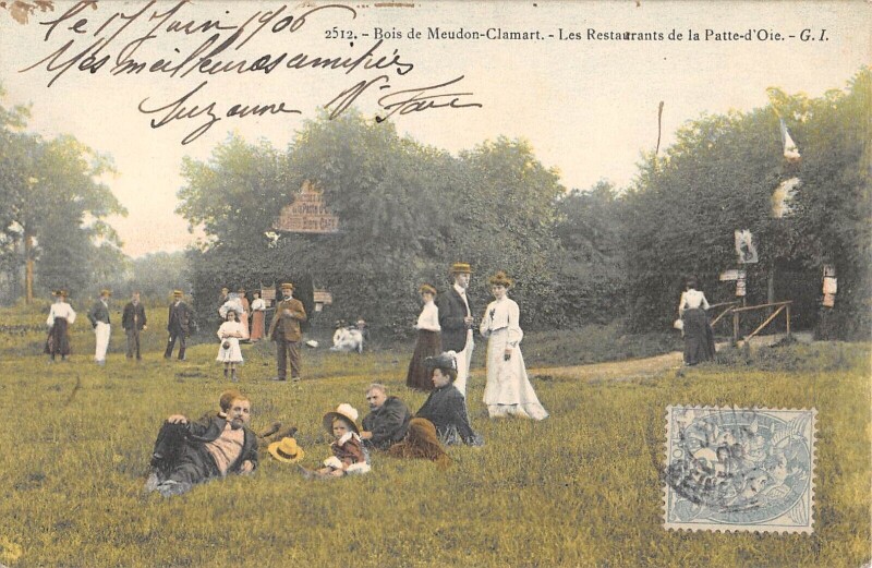 Carte postale ancienne Bois De Meudon / Clamart / Les Restaurants De La Patte D'Oie à Meudon