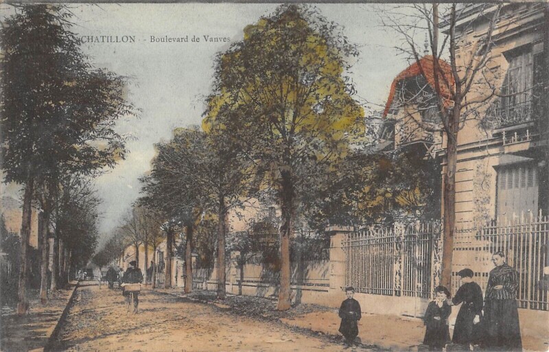 Carte postale ancienne Chatillon / Boulevard De Vanves / cliché colorisé à Vanves