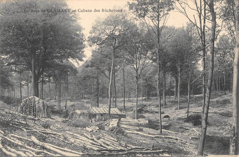 Carte postale ancienne Bois De Clamart - Cabane De Bucherons à Clamart