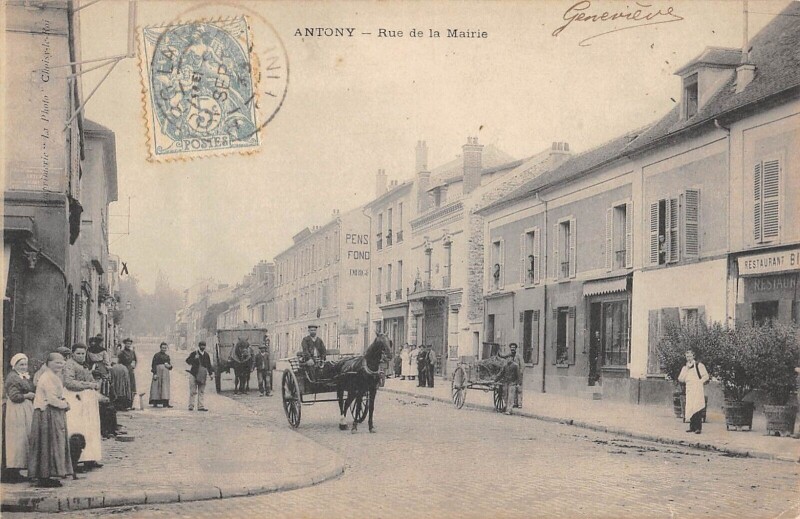 Carte postale ancienne Antony - Rue De La Mairie à Antony