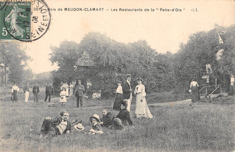 Carte postale ancienne Bois De Meudon / Clamart / Les Restaurants De La Patte D'Oie à Meudon