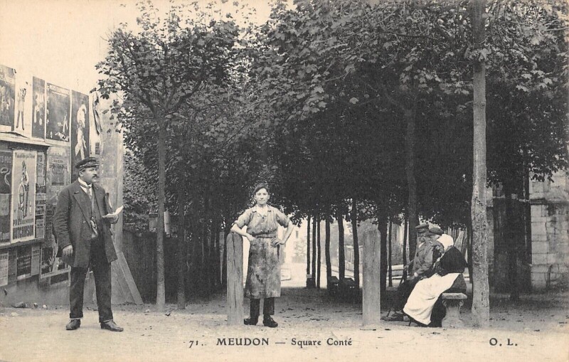 Carte postale ancienne Meudon Square Conte à Meudon
