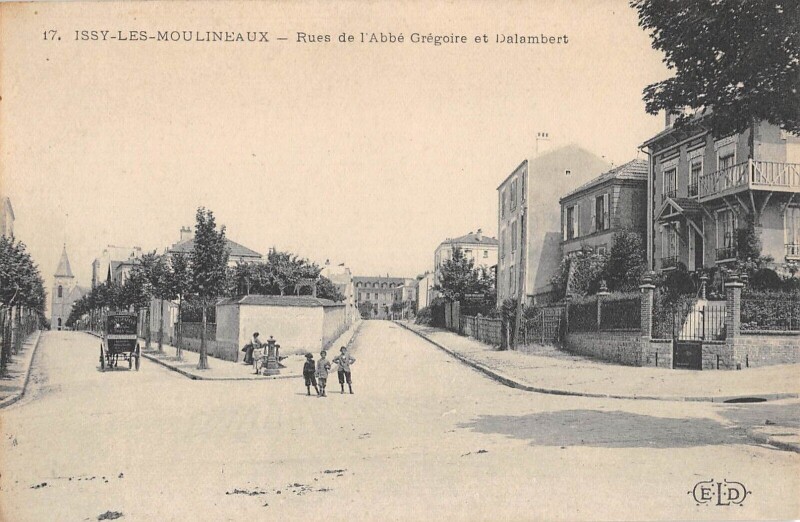Carte postale ancienne Issy Les Moulineaux - Rues De L'Abbe Gregoire Et Dalambert à Issy-les-Moulineaux