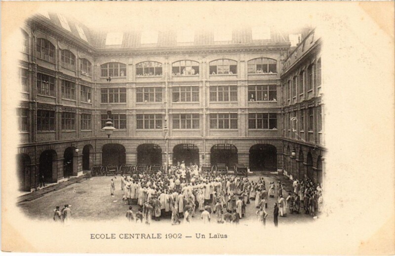 Carte postale ancienne Paris 3e Ecole Centrale 1902 Un Laius à Paris 3e
