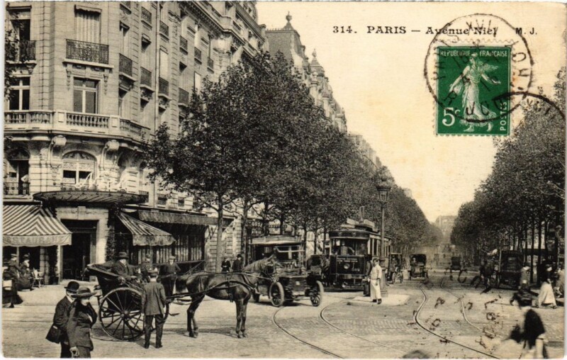 Carte postale ancienne Avenue Niel à Paris 17e