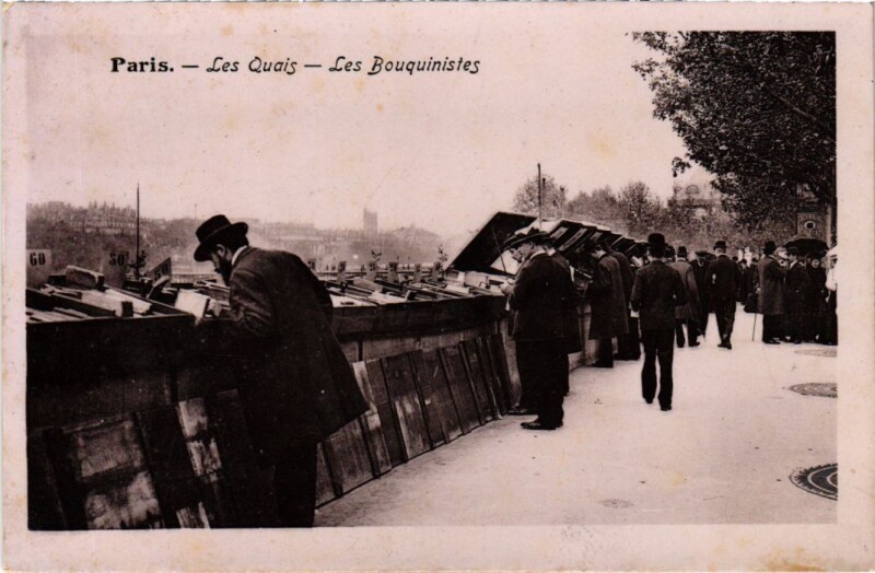 Carte postale ancienne Paris Petits Metiers les Bouquinistes