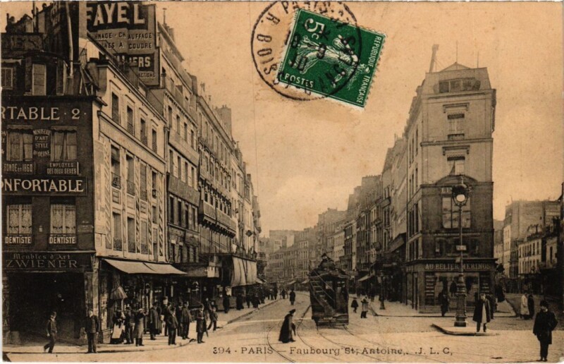 Carte postale ancienne Paris 12e Faubourg Saint-Antoine à Paris 12e