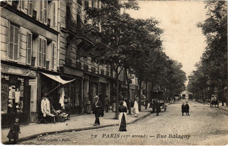 Carte postale ancienne Rue Balagny à Paris 17e