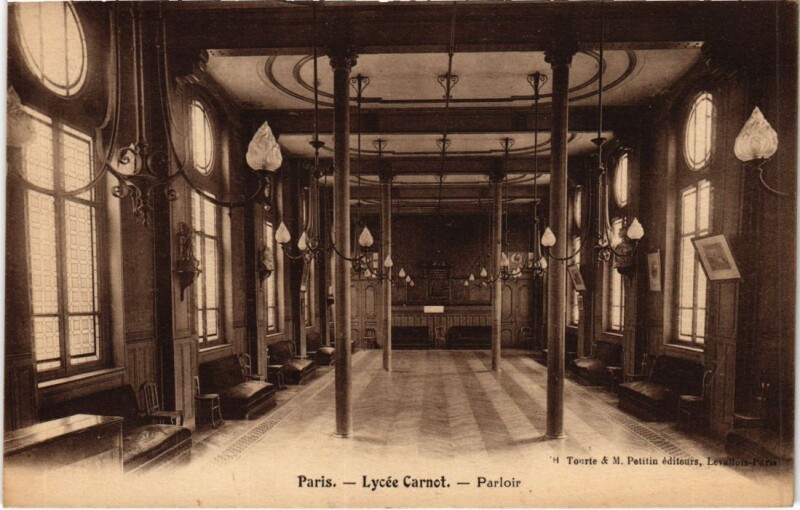 Carte postale ancienne Lycée Carnot - Parloir à Paris 17e