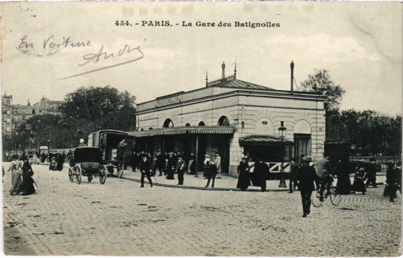 Carte postale ancienne La Gare des Batignolles à Paris 17e