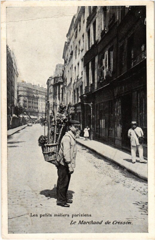 Carte postale ancienne Le Marchand de Cresson