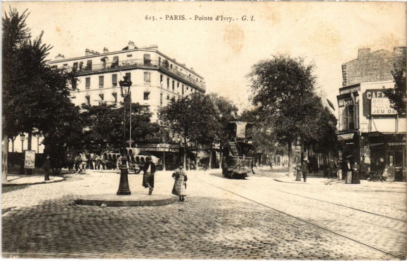 Carte postale ancienne Pointe d'Ivry à Paris 13e