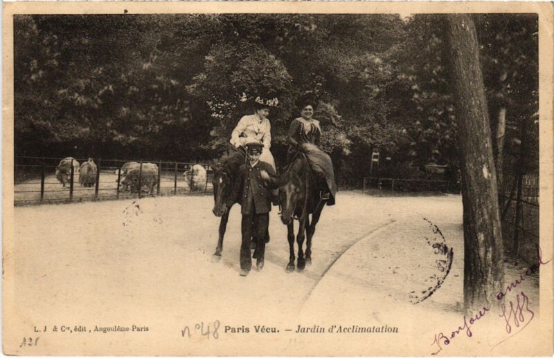 Carte postale ancienne Au Jardin d'Acclimatation à Neuilly-sur-Seine