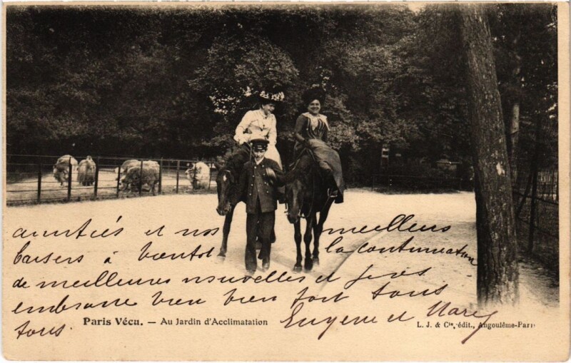 Carte postale ancienne Au Jardin d'Acclimatation à Neuilly-sur-Seine