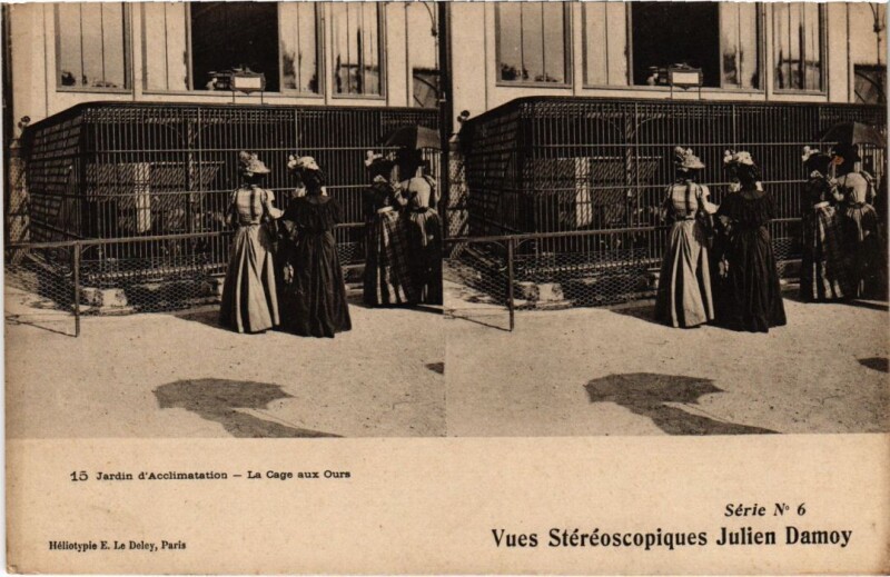 Carte postale ancienne Jardin d'Acclimatation - La Cage aux Ours à Neuilly-sur-Seine