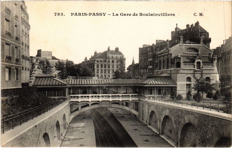 Carte postale ancienne La Gare de Boulainvilliers à Paris 16e