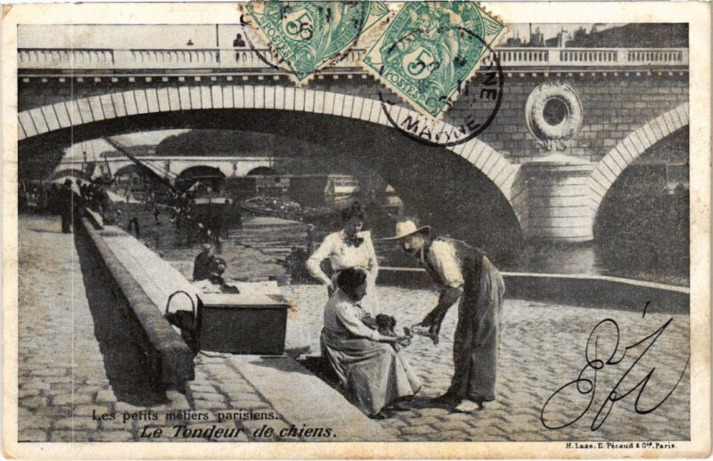 Carte postale ancienne Le Tondeur de chiens à Paris