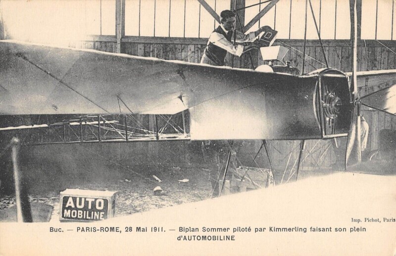 Carte postale ancienne Aviation - Avion - Biplan - Kimmerling - Biplan Sommer