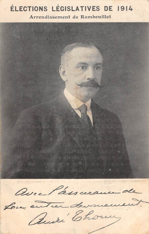 Carte postale ancienne Arrondissement De Rambouillet / Elections Legislatives 1914 / Andre Thome à Rambouillet