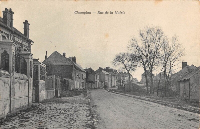 Carte postale ancienne Champlan - Rue De La Mairie à Champlan