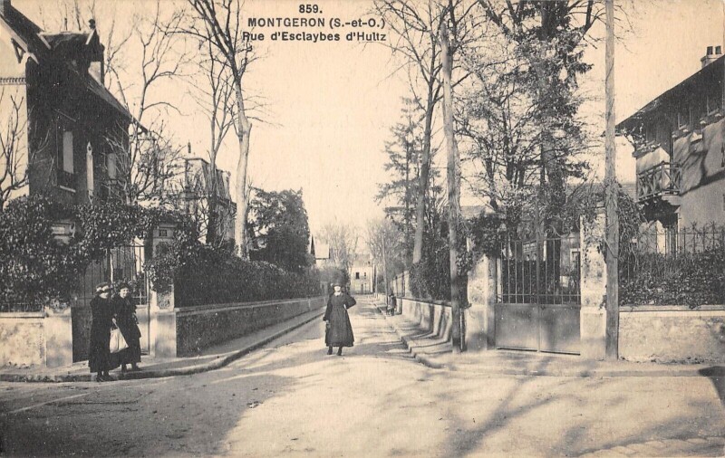 Carte postale ancienne Montgeron / Rue D'Esclaybes D'Hultz / cliché rare à Montgeron