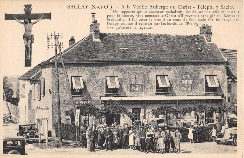 Carte postale ancienne Saclay - A La Vieille Auberge Du Christ - Hotel - Restaurant à Saclay