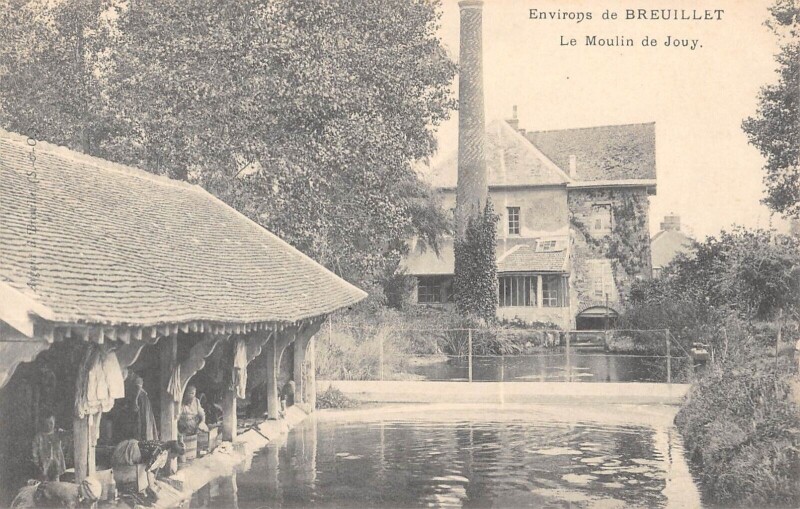 Carte postale ancienne Environs De Breuillet - Le Moulin De Jouy - Lavandieres à Breuillet