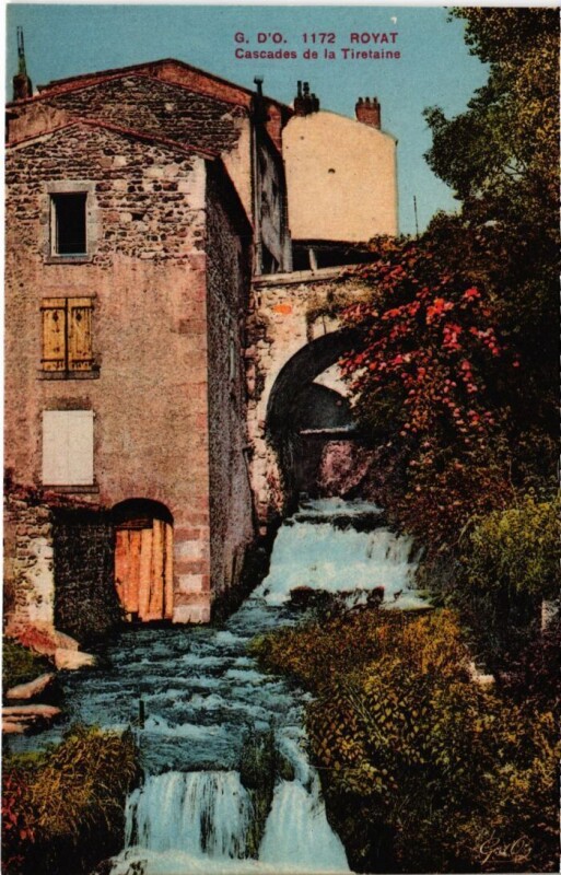 Carte postale ancienne Royat Cascades de la Tiretaine France à Royat