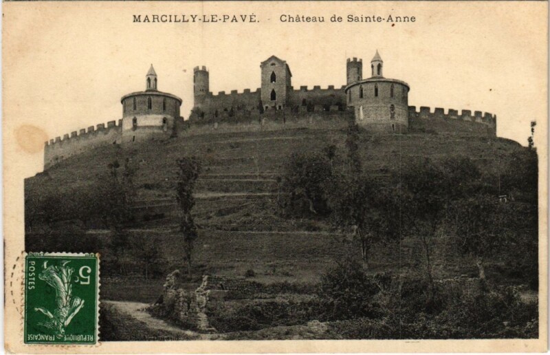 Carte postale ancienne Marcilly Le Pave Chateau de Sainte-Anne France à Marcilly-le-Châtel