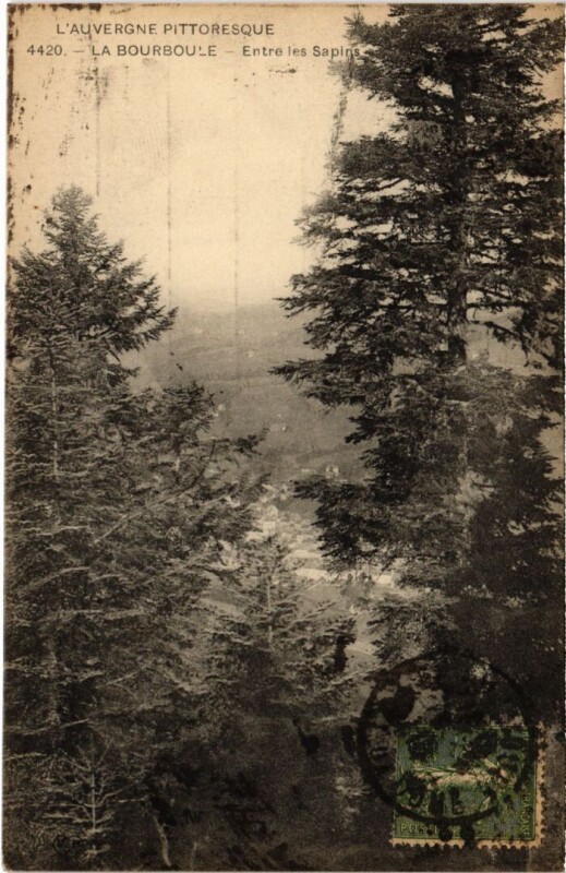 Carte postale ancienne La Bourboule Entre les Sapins France à La Bourboule