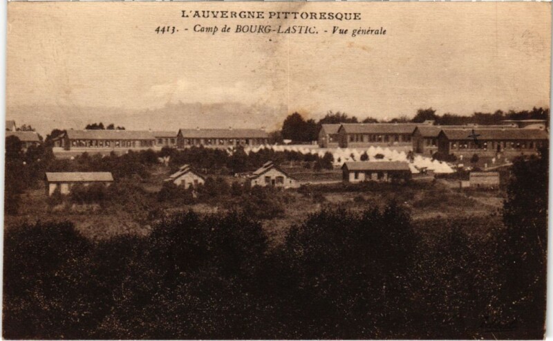 Carte postale ancienne Camp de Bourg-Lastic Vue Generale France à Bourg-Lastic
