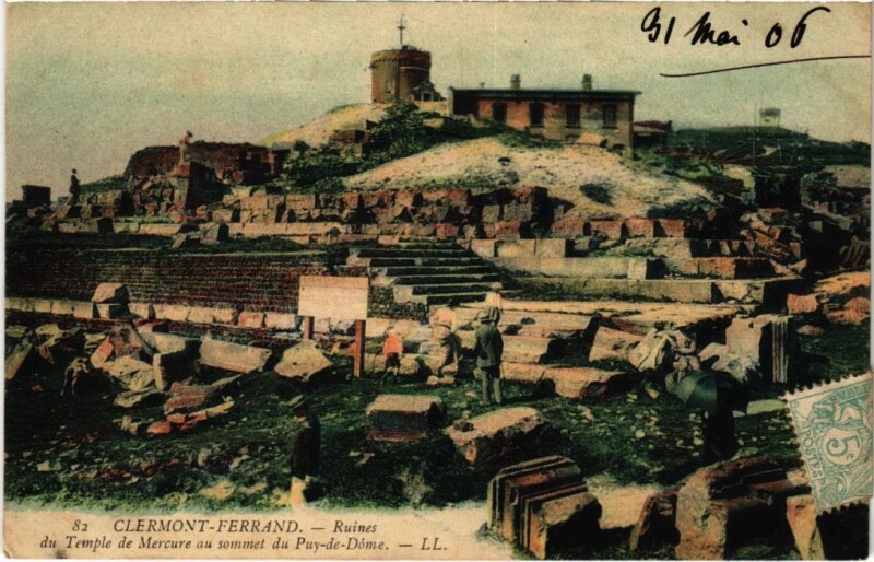 Carte postale ancienne Clermont-Ferrand Ruines du Temple de MErcure France à Clermont-Ferrand