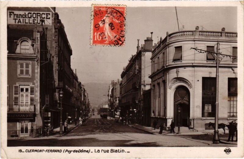 Carte postale ancienne Clermont-Ferrand La Rue Blatin France à Clermont-Ferrand
