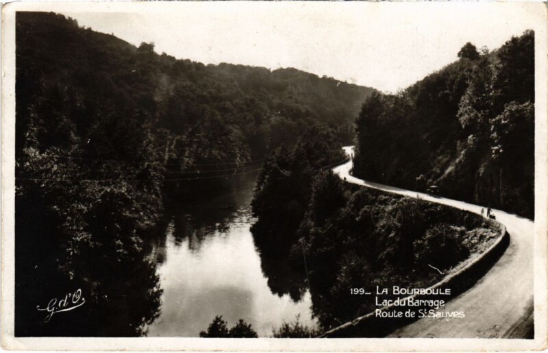 Carte postale ancienne La Bourboule Lac du Barrage France à La Bourboule