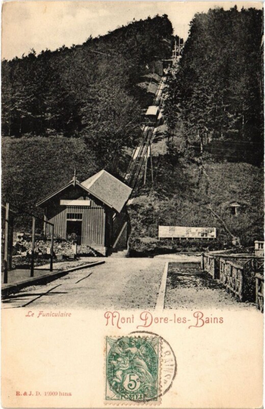 Carte postale ancienne Mont-Dore Le Funiculaire France à Mont-Dore