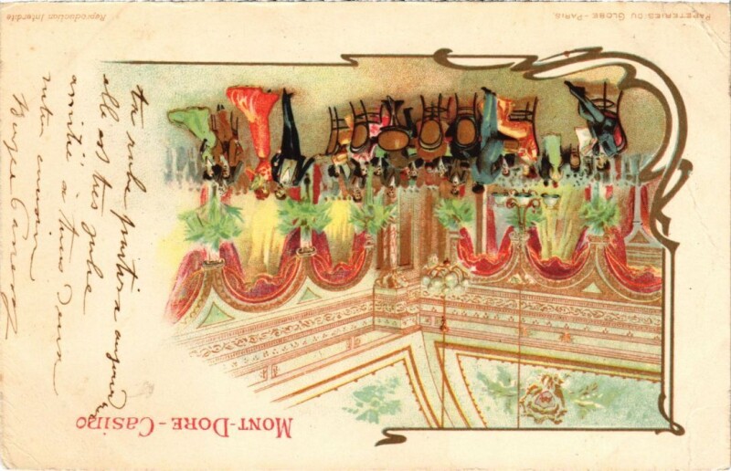 Carte postale ancienne Mont-Dore Casino France à Mont-Dore