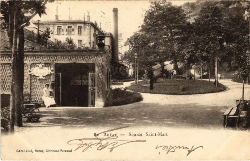 Carte postale ancienne Royat Source Saint-Mart France à Royat