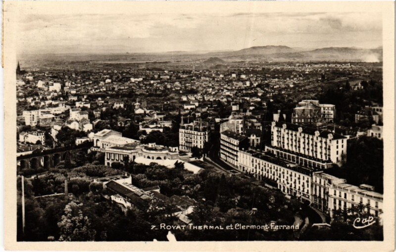Carte postale ancienne Royat Thermal et Clermont Ferrand France à Clermont-Ferrand