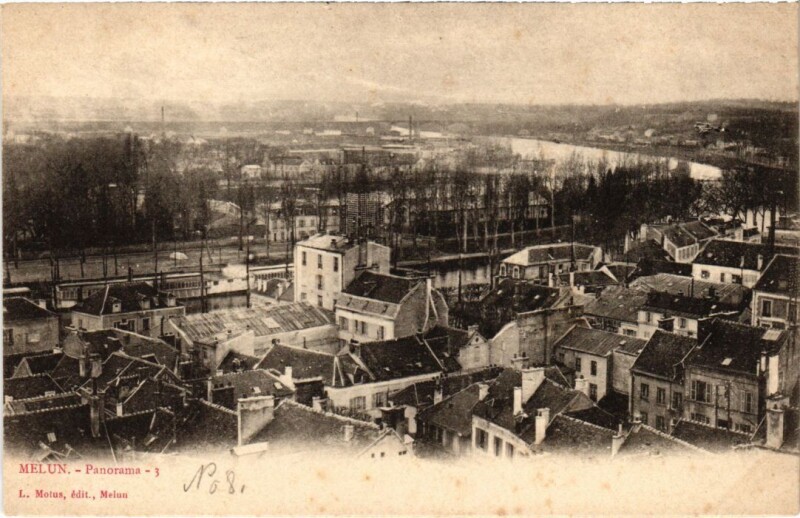 Carte postale ancienne Melun Panorama France à Melun
