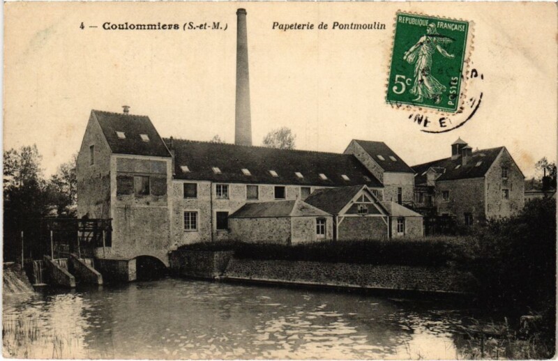 Carte postale ancienne Coulommiers Papeterie de Pontmoulin France à Coulommiers